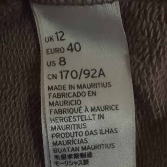 Topshop Distressed Mauve/Dusty Rose Hoodie/Sweatshirt Size 8 - Picture 4 of 5